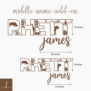 Safari Name Sign, Safari Nursery Letters, Safari Animals Custom Name Sign, Safari Nursery Décor, Jungle Name Sign, Alphabet Letters image 2