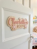Personalized Wooden Name Sign for Kids Bedroom and Playhouse Door