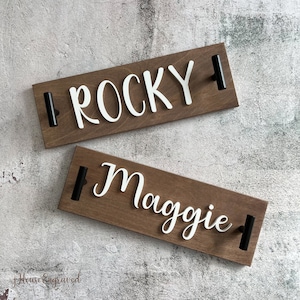 Dog Leash Holder, 3D Dog Leash Hook, Personalized Dog Leash Sign Holder, Custom Dog Name Leash Holder, Gift for Pet, Dog Lover Gift