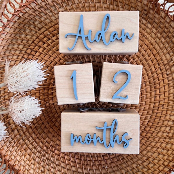 Wooden Baby Blocks Etsy
