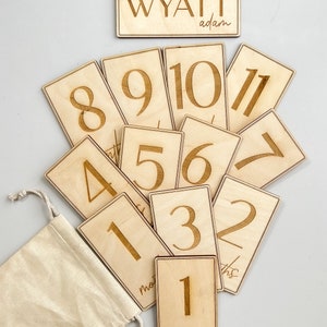 Cartes d'étape de bébé en bois, cartes d'étape mensuelles de bébé, annonce de bébé, souvenirs, cadeau de douche de bébé, accessoires de photo de bébé