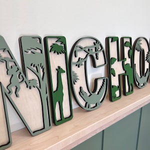 Jungle Nursery Decor, Safari Nursery Letters, Safari Animals Custom Name Sign, Safari Name Sign, Jungle Name Sign, Alphabet Letters