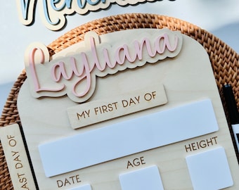 First Day of School Board, Reusable First and Last Day of School Sign, Back to School Sign and Photo Prop, First Day of School Photo Prop