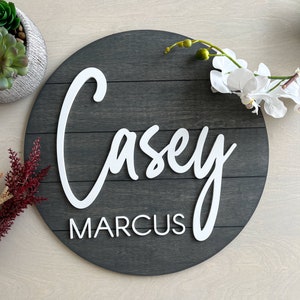 Shiplap Baby Name Sign| New Born Name Sign| 3D Crib Sign| Round Infant Name Sign| Nursery Room Decor| Baby Shower Gift