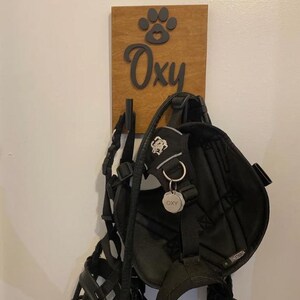 Soporte personalizado para correa de perro, gancho con huella de pata en 3D, regalo para amantes de los perros imagen 2
