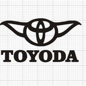 toyoda svg, baby yoda svg, starwars svg, toyota svg, naklejka na samochód svg, na samochód, pliki cricut