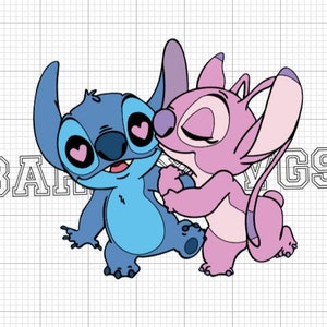 Angel kissing stitch SVG, Stitch SVG, Angel SVG, Stitch en Angel SVG's, Ohana SVG, cricut-bestanden, cricut SVG's, Stitch cricut, gelaagde SVG