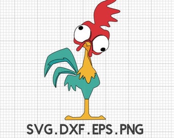 hei hei svg, chicken svg, rooster svg, moana svg, hei hei png, eps, dxf, cricut files, layered cut