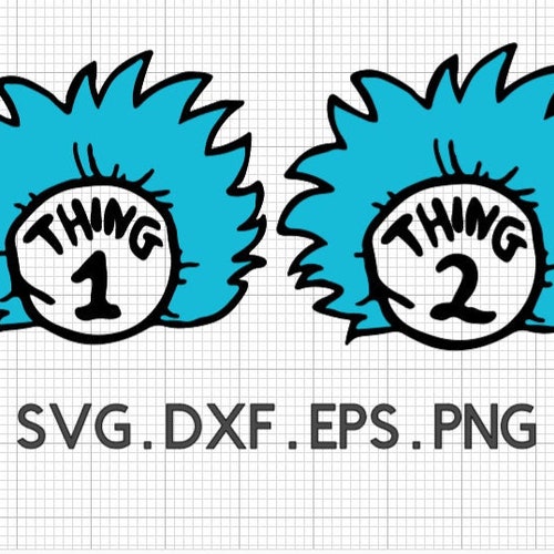 Thing 1 SVG - Etsy