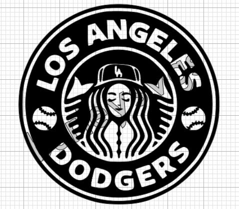 Los Angeles Dodgers Starbucks SVG, Baseball Starbucks Cup SVG, Los