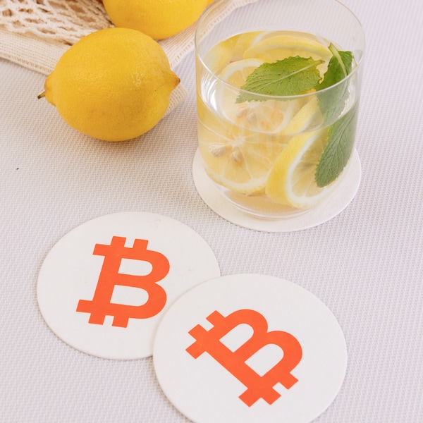 Posavasos Bitcoin Letterpress / Btc Coasters