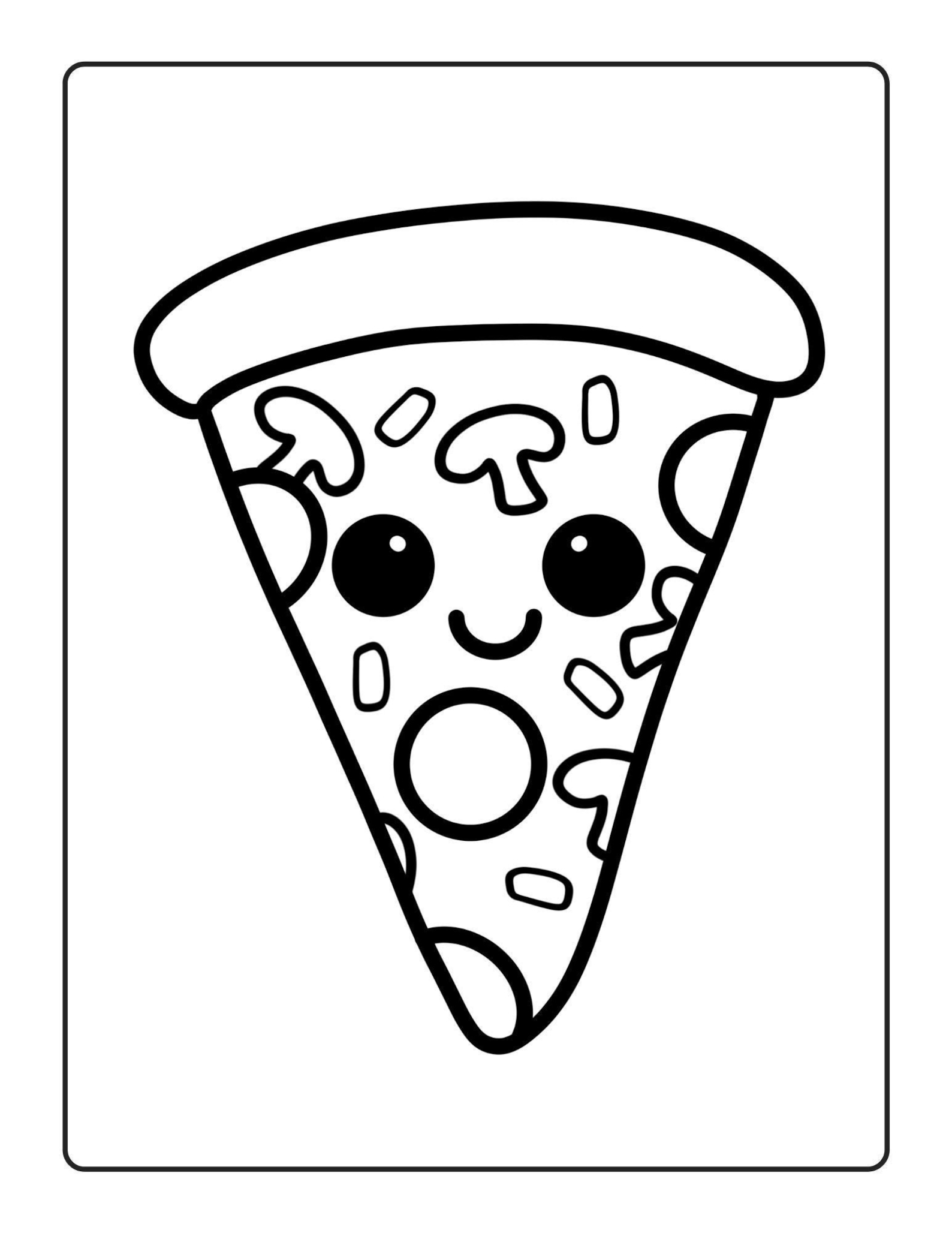 50 Kawaii Food Coloring Pages 8.5 x 11 | Etsy