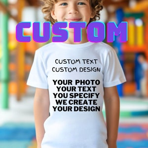 Custom Kids T-Shirt: Personalized Photo or Text Design