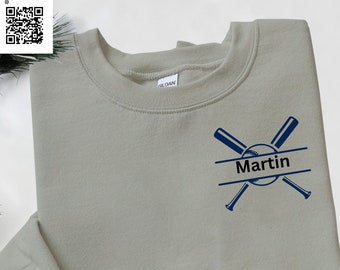 Personalized Baseball Monogram Sweatshirt: Custom Name Sports Tee