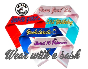 Sash Personalize Band, Custom Sash, Graduation Sash, Bachelorette Sash,  Bachelor Sash, Pageant Sash, Birthday Sashes, Bridal, Bride To Be