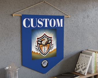 Custom Pennant Flag: Personalized Logo, Text, or Image Wall Decor. Custom Tapestry, Flag, pennant
