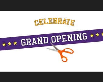 Custom 6" Grand Opening Ribbon Cutting Sash: Personalized Parade Banner