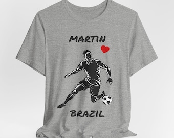 Camiseta FIFASoccerFan con tu nombre y país, Camiseta de fútbol, Camiseta de fútbol, Camiseta personalizada con balón de fútbol