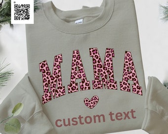 Mama Leopard Print Sweatshirt: Custom Mom Gift