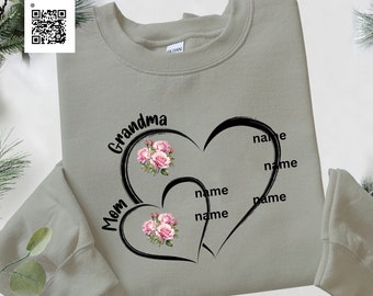 Custom Mama Sweatshirt, Personalized Kids Names, Mother's Day Gift