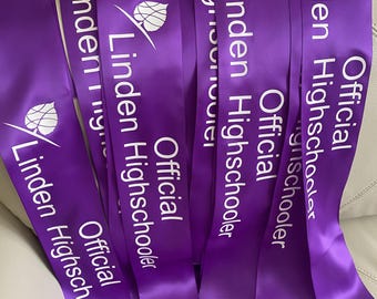 Custom Satin Sash, Personalized Event Ribbon, Graduation Banner, Bridal Team Sashes