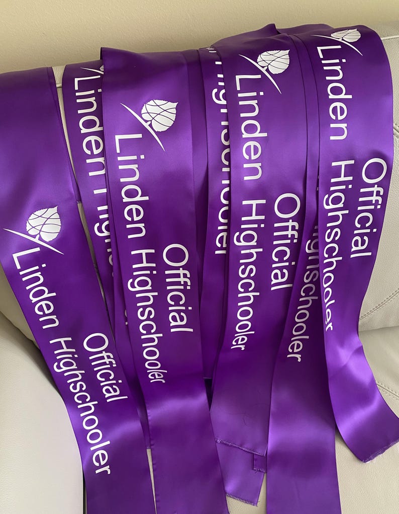 Custom Satin Sash, Personalized Event Ribbon, Graduation Banner, Bridal ...