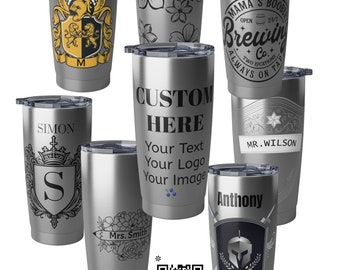Personalized Stainless Steel Tumbler, Custom Travel Mug, Teacher Gift