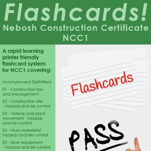NEBOSH Bauzertifikat (NCC1) Revision Stokarten!