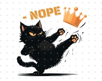 No Kings in America Black Cat PNG File, Anti Racist Anti-Trump PNG, No Kings In America Download