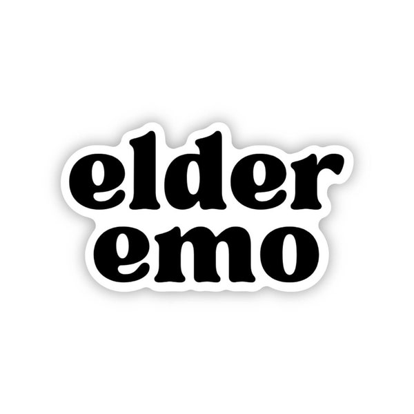 Elder Emo Sticker, 2"x3" | Alternative Style Stickers | Because It Was Never A Phase | Pop Punk Music Sticker