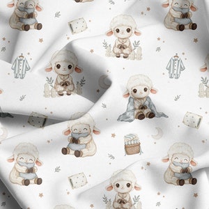 Tessuto in cotone per cameretta dei bambini con animali, stampa digitale, tessuto di alta qualità, tessuto ecologico, cameretta moderna con animali