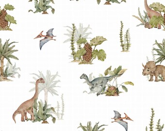 Tissu en coton haut de gamme dinosaure-T-Rex moderne chambre de bébé-garçons tissu en coton par mètre/demi mètre matelassage couture coton OEKO-TEX Standard