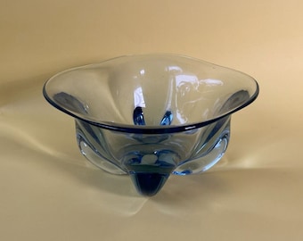 Blue Glass Bowl / Magnor Glas / Norway / MCM