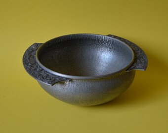 Vintage Askvoll Brug Støpt Tinn Small Handmade Pewter Tomling Bowl