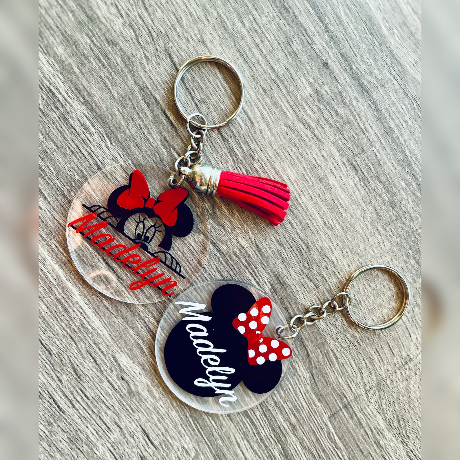 Round Custom Keychain Disney Keychain Keychain Personalized Etsy