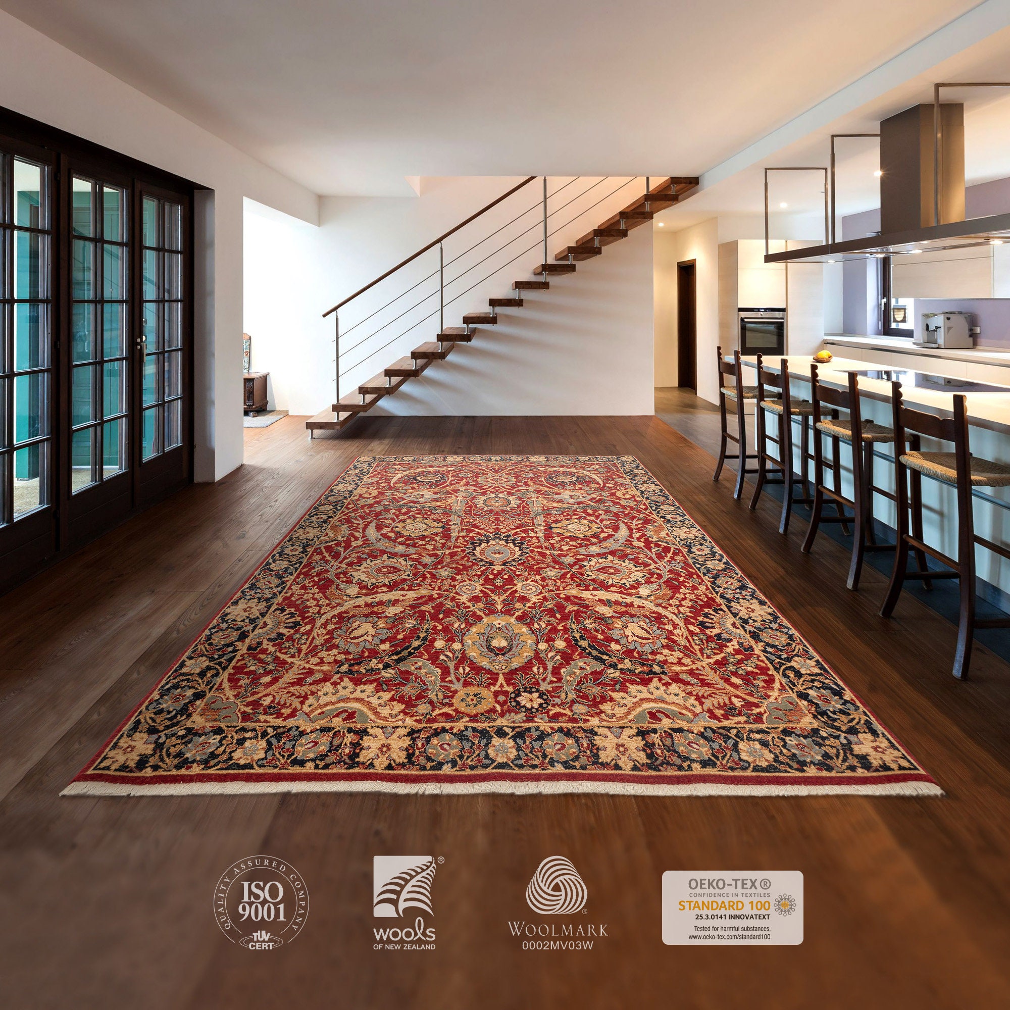 Meilleur Tapis Rouge Pour Les | de Salon Antique Rouge Style Persan Nouvelle-Zélande Wool Area Rug L