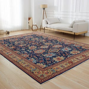 9x12 Turkish Oriental Rug - Kay | 9x12 Handwoven Wool Carpet for Living Room | Oversized Area Rug | Antique Rug for Boho Decor