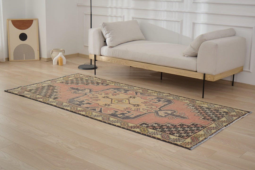 4x9 Turkish Anatolian Rug - Gabriela | 4x9 Pink Rug Hand-knotted Wool ...