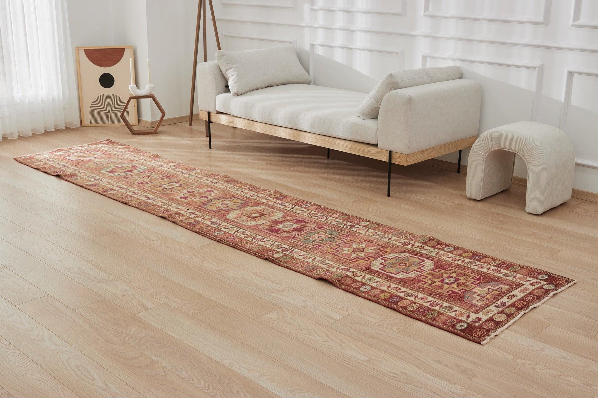 3x13 ヴィンテージ トルコ製ラグ ランナー - Icesis | 3x13 レッド