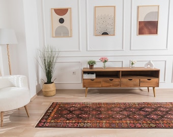 3x13 ヴィンテージ トルコ製ラグ ランナー - Icesis | 3x13 レッド