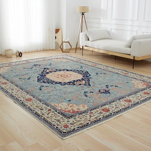 9x12 Turkish Oriental Rug - Karpreese | 9x12 Hand-knotted Wool Carpet for Living Room | Oversized Area Rug | Antique Rug for Home Decor