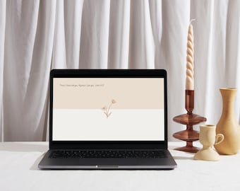 Minimalist Desktop Background | Bible Verse Computer Wallpaper | Christian Wallpaper | Flower Desktop Background | Mark 10:27