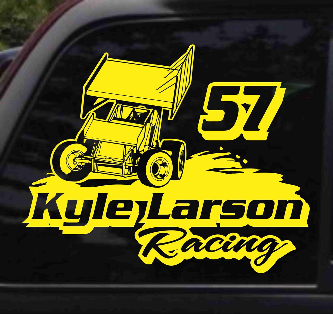 No Prep Racing Decals Personalized Sprint Car Racing V5 Decal Sticker - Etsy