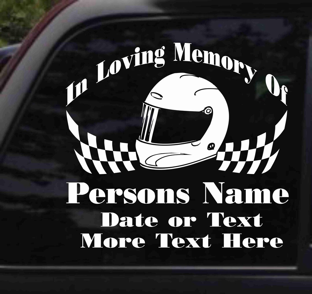Racing Memorial Version 3 Decal - Etsy