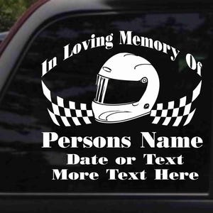 Racing Memorial Version 3 Decal - Etsy