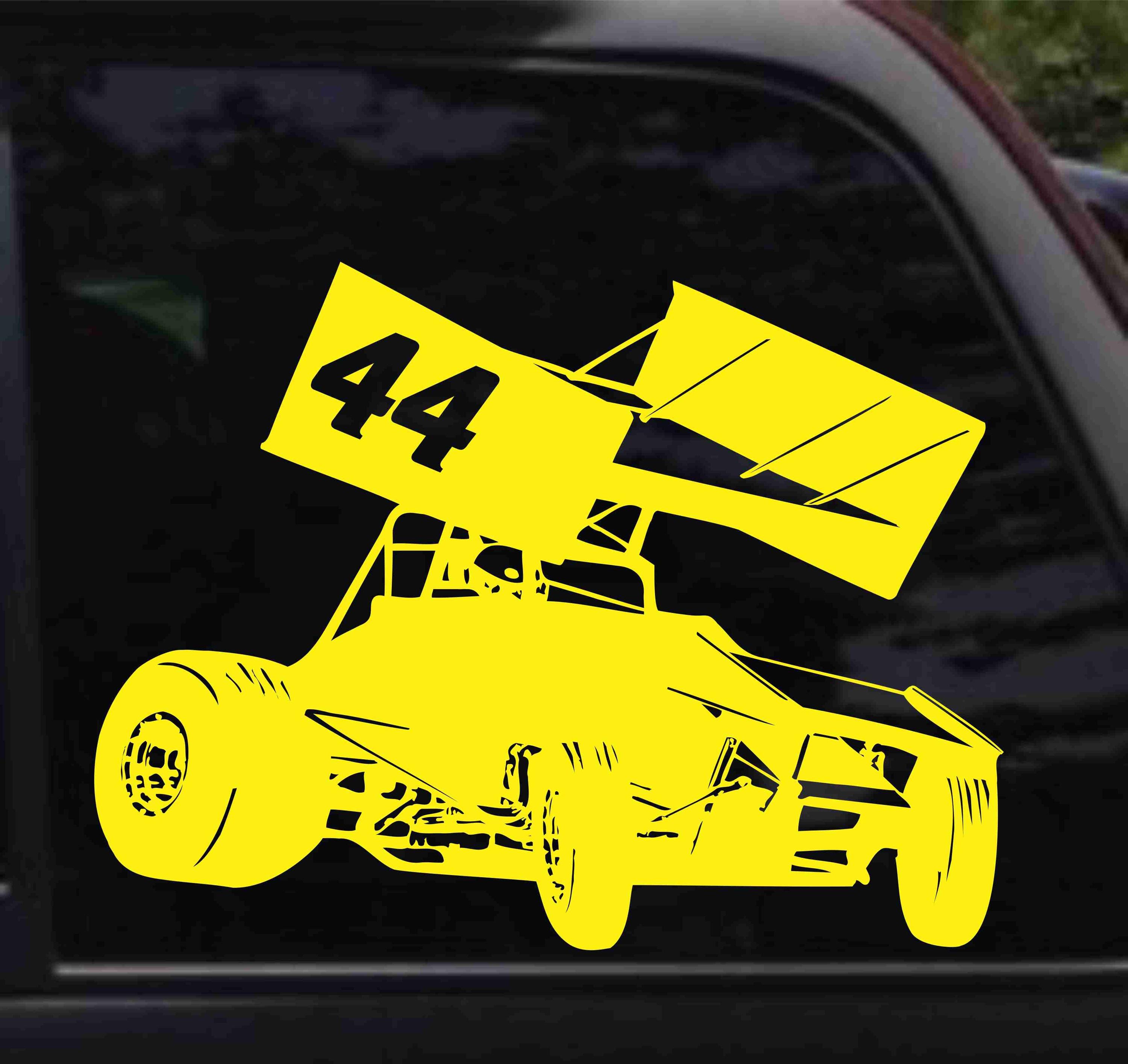Sprint Car V1 Decal Sticker - Etsy