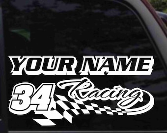 Personalized Racing Decal Sticker