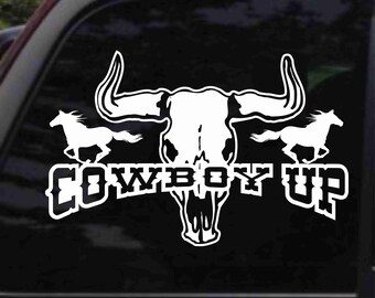 Cowboy Up Design version 6 Decal