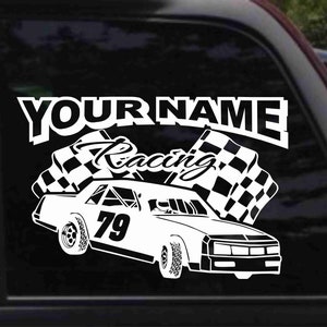 Personalized Stock Car Racing version 2 Decal