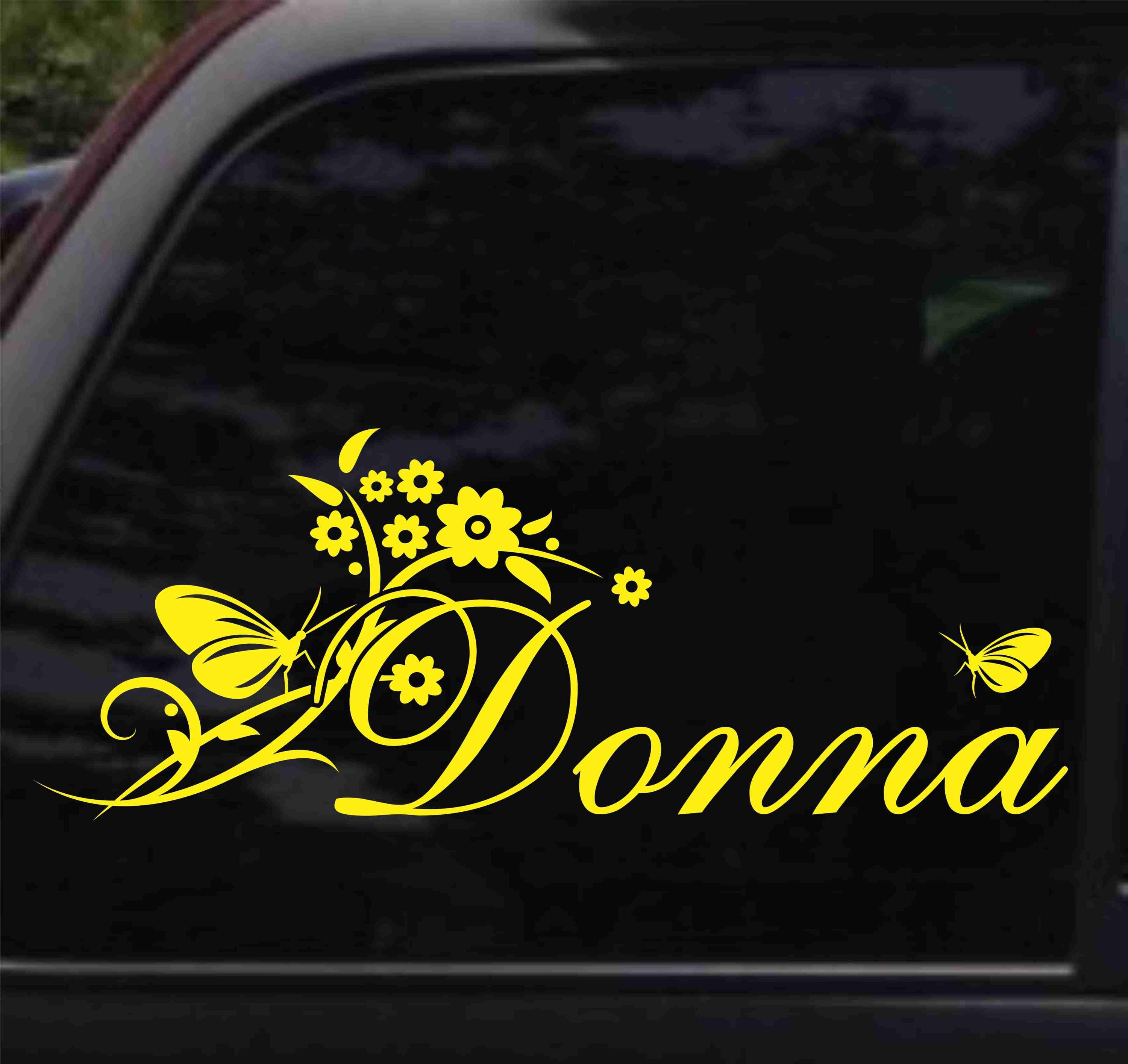 Personalized Name With Butterflies and Flowers Decal Sticker - Etsy